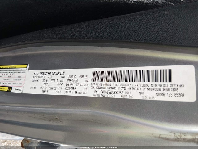 Продажа на аукционе авто 2013 Jeep Wrangler Unlimited Sahara, vin: 1C4HJWEG6DL693752, номер лота: 46013791