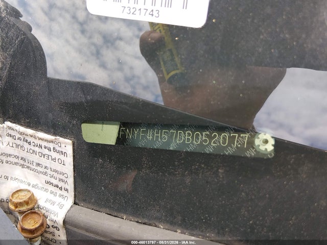 46013797 :رقم المزاد ، 5FNYF4H57DB052077 vin ، 2013 Honda Pilot Ex-l مزاد بيع