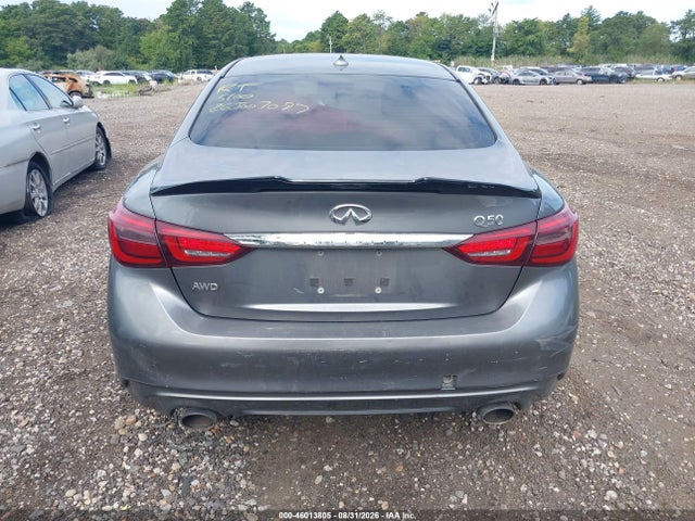 2018 Infiniti Q50 3.0t Luxe მანქანა იყიდება აუქციონზე, vin: JN1EV7AR3JM431538, აუქციონის ნომერი: 46013805