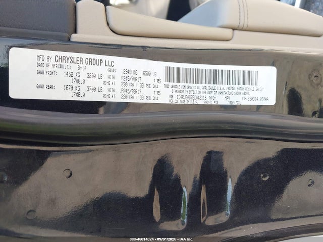 Auction sale of the 2014 Jeep Grand Cherokee Laredo, vin: 1C4RJEAG7EC442115, lot number: 46014024