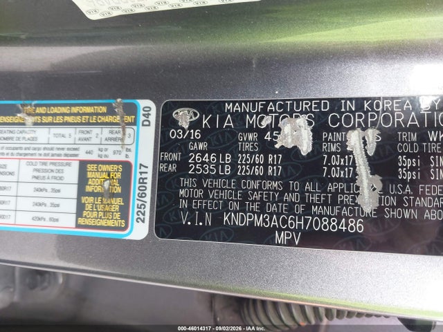 KIA Sportage Lx 2017 KNDPM3AC6H7088486 Image 9