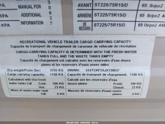 Продаж на аукціоні авто 2018 Cherokee Other, vin: 4X4TCKF2XJX130637, номер лоту: 46014349