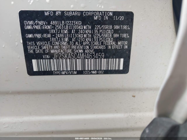 Subaru Forester Limited 2021 JF2SKASC4MH463459 Image 9