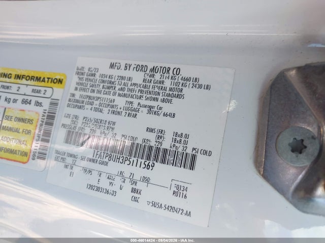 Ford Mustang Ecoboost Premium 2023 1FATP8UH3P5111569 Image 9