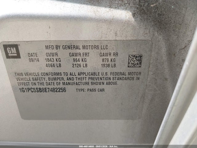 Продаж на аукціоні авто 2014 Chevrolet Cruze 1lt Auto, vin: 1G1PC5SB8E7482256, номер лоту: 46014688