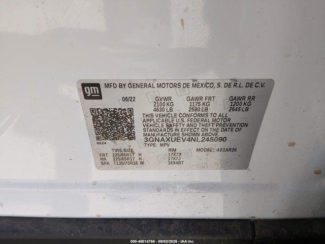Chevrolet Equinox Awd Lt 2022 3GNAXUEV4NL245090 Image 9