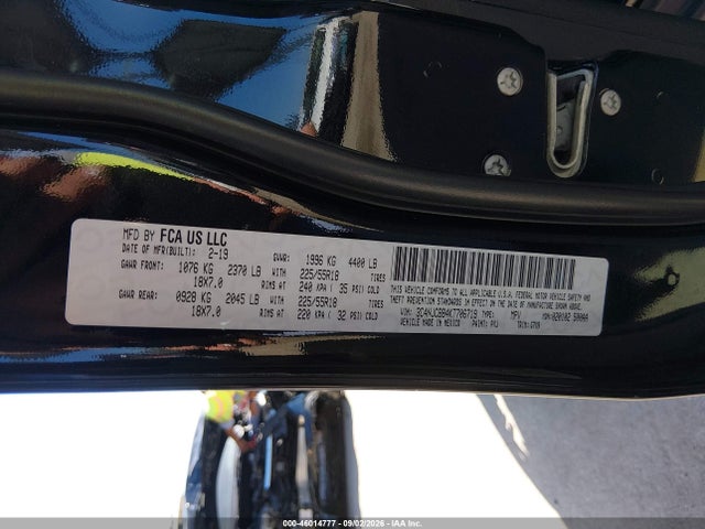 2019 Jeep Compass Altitude Fwd მანქანა იყიდება აუქციონზე, vin: 3C4NJCBB4KT706719, აუქციონის ნომერი: 46014777
