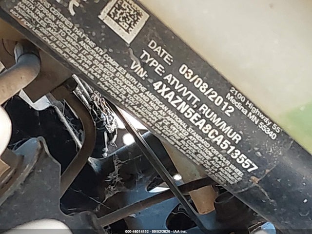 Продажа на аукционе авто 2012 Polaris Sportsman 550, vin: 4XAZN5EA8CA513557, номер лота: 46014852