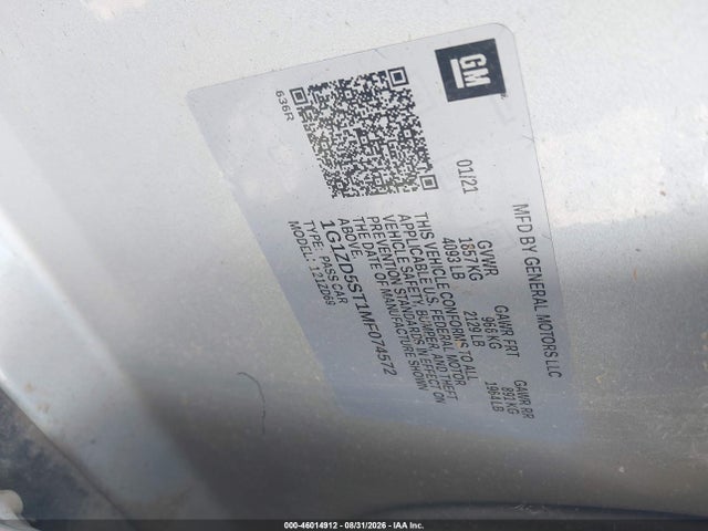 Продаж на аукціоні авто 2021 Chevrolet Malibu Fwd Lt, vin: 1G1ZD5ST1MF074572, номер лоту: 46014912