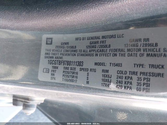 Продаж на аукціоні авто 2011 Chevrolet Colorado Work Truck, vin: 1GCGTBF97B8111303, номер лоту: 46014953