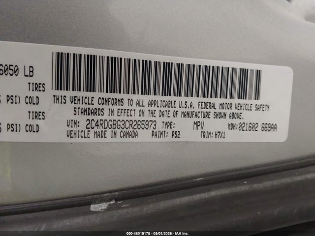 Aukcja sprzedaży 2012 Dodge Grand Caravan Se/avp, vin: 2C4RDGBG3CR265973, numer aukcji: 46015175