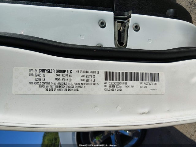 46015208 :رقم المزاد ، 2C3CDXCT9DH516038 vin ، 2013 Dodge Charger R/t Max مزاد بيع