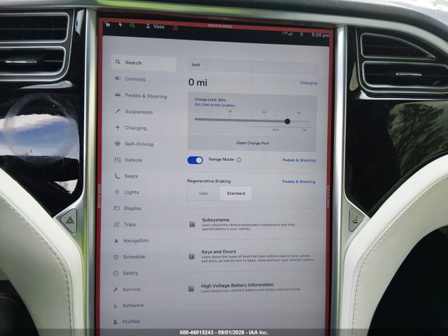46015243 :رقم المزاد ، 5YJXCBE2XGF030355 vin ، 2016 Tesla Model X 60d/70d/75d/90d/p100d مزاد بيع