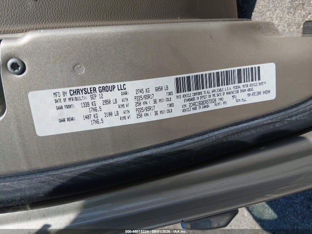 46015324 :رقم المزاد ، 2C4RC1BG8DR573528 vin ، 2013 Chrysler Town & Country Touring مزاد بيع