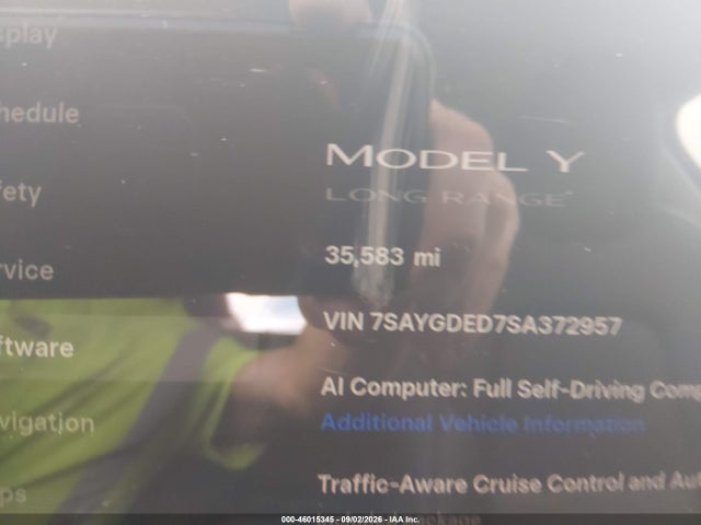 Продажа на аукционе авто 2025 Tesla Model Y Long Range Dual Motor Rear-wheel Drive, vin: 7SAYGDED7SA372957, номер лота: 46015345