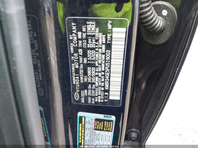 46015449 :رقم المزاد ، KM8R34GE5PU519003 vin ، 2023 Hyundai Palisade Xrt مزاد بيع