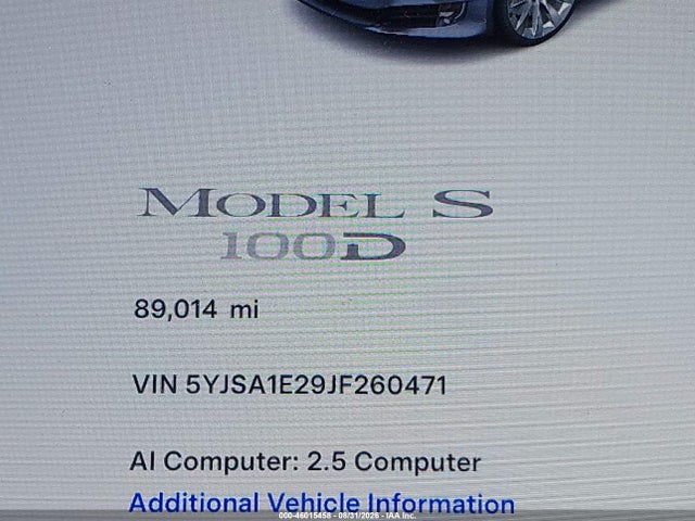 5YJSA1E29JF260471 Tesla Model S 100d/75d/p100d