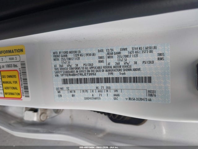 Ford RANGER XL 2024 1FTER4BH7RLE72052 Image 9