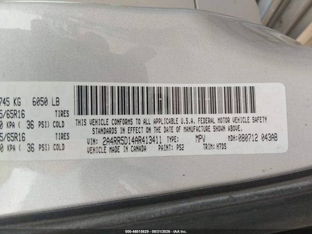 Aukcja sprzedaży 2010 Chrysler Town & Country Touring, vin: 2A4RR5D14AR413411, numer aukcji: 46015829
