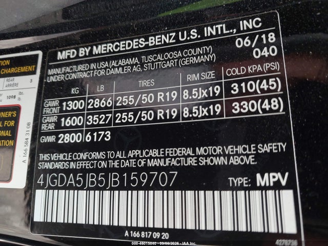 Продажа на аукционе авто 2018 Mercedes-benz Gle 350, vin: 4JGDA5JB5JB159707, номер лота: 46015840
