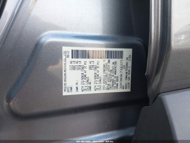 Продажа на аукционе авто 2022 Nissan Rogue Sv Intelligent Awd, vin: 5N1BT3BB3NC716375, номер лота: 46015889