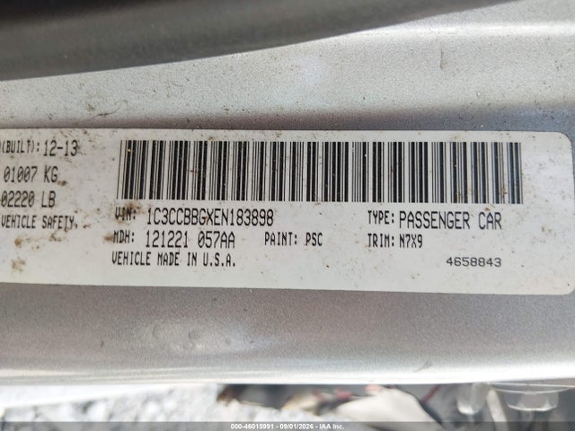 Aukcja sprzedaży 2014 Chrysler 200 Touring, vin: 1C3CCBBGXEN183898, numer aukcji: 46015991