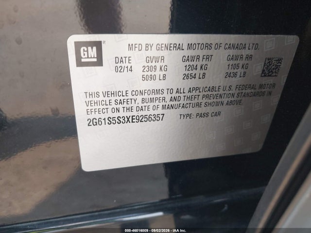 Aukcja sprzedaży 2014 Cadillac Xts Platinum, vin: 2G61S5S3XE9256357, numer aukcji: 46016009
