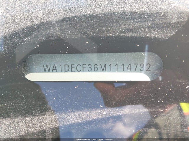46016402 :رقم المزاد ، WA1DECF36M1114732 vin ، 2021 Audi Q3 Premium 45 Tfsi S Line Quattro Tiptronic مزاد بيع