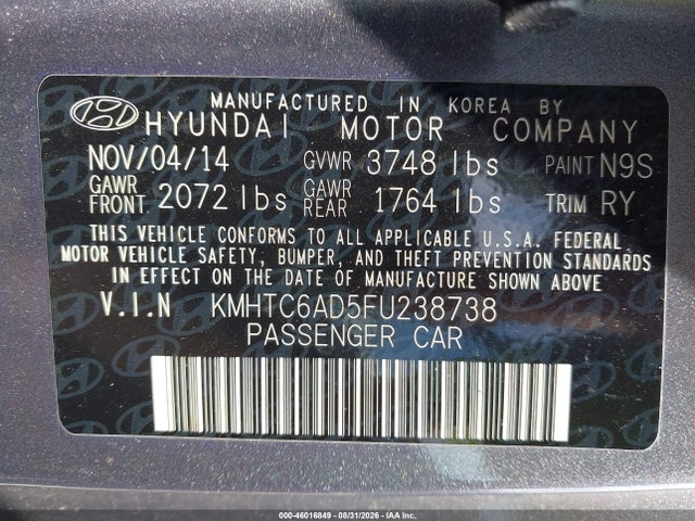 Продаж на аукціоні авто 2015 Hyundai Veloster, vin: KMHTC6AD5FU238738, номер лоту: 46016849