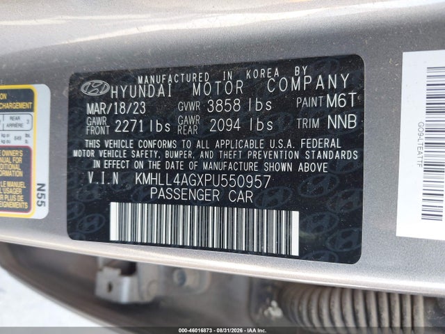 Продаж на аукціоні авто 2023 Hyundai Elantra Se, vin: KMHLL4AGXPU550957, номер лоту: 46016873