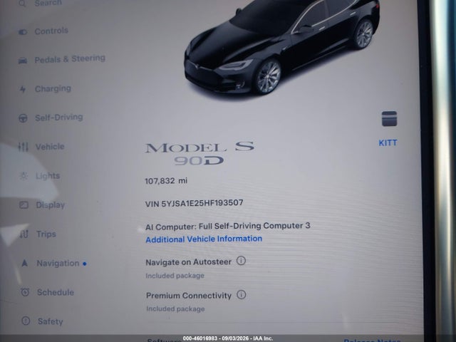 Tesla Model S 100d/60d/75d/90d/p100d 2017 5YJSA1E25HF193507 Image 13