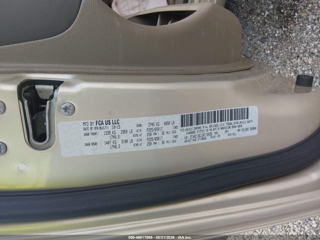 Продаж на аукціоні авто 2016 Chrysler Town & Country Touring, vin: 2C4RC1BG1GR172696, номер лоту: 46017069