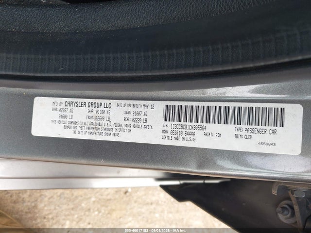 Продаж на аукціоні авто 2012 Chrysler 200 Limited, vin: 1C3CCBCB1CN305564, номер лоту: 46017193