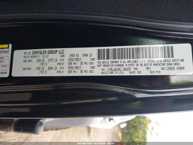 46017244 :رقم المزاد ، 1C4BJWDG4EL184297 vin ، 2014 Jeep Wrangler Unlimited Freedom Edition مزاد بيع