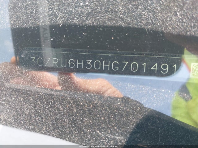46017304 :رقم المزاد ، 3CZRU6H30HG701491 vin ، 2017 Honda Hr-v Lx مزاد بيع