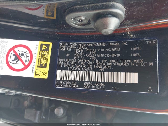 Toyota Highlander Xle 2018 5TDJZRFH8JS529481 Image 17