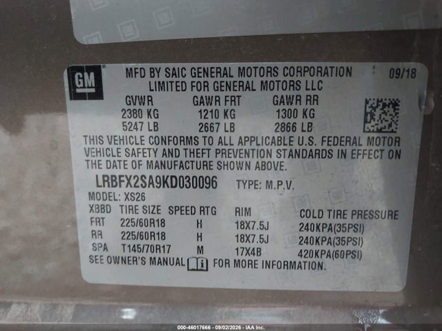 Buick Envision Awd Essence 2019 LRBFX2SA9KD030096 Image 9