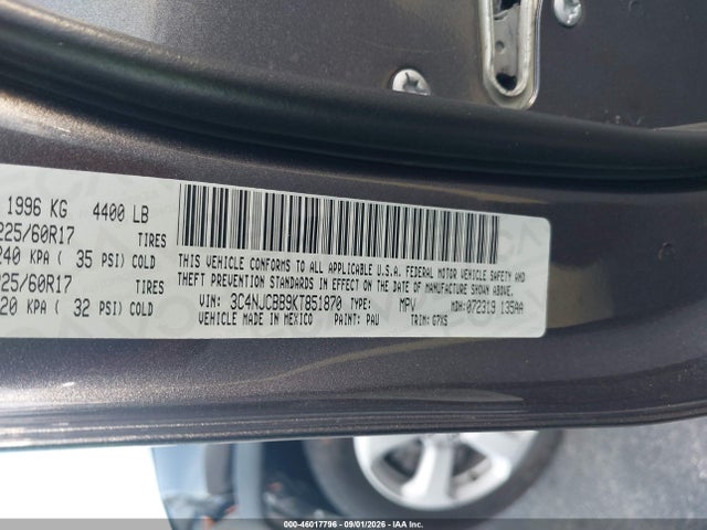 Aukcja sprzedaży 2019 Jeep Compass Latitude Fwd, vin: 3C4NJCBB9KT851870, numer aukcji: 46017796