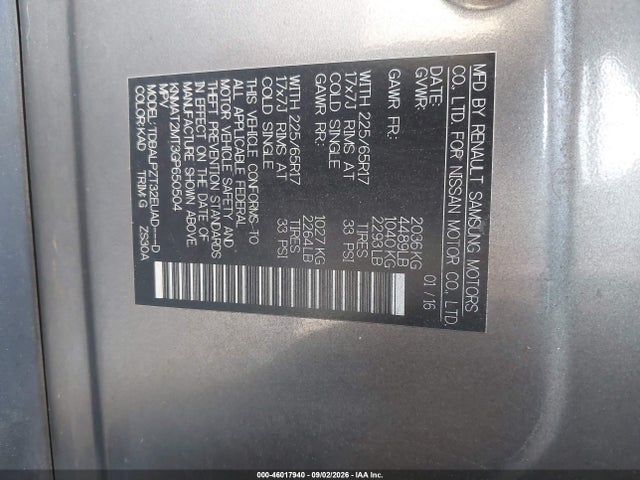 Auction sale of the 2016 Nissan Rogue S, vin: KNMAT2MT3GP650504, lot number: 46017940