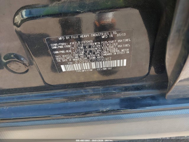 46018061 :رقم المزاد ، JF2GPAGC7D2896907 vin ، 2013 Subaru Xv Crosstrek 2.0i Limited مزاد بيع