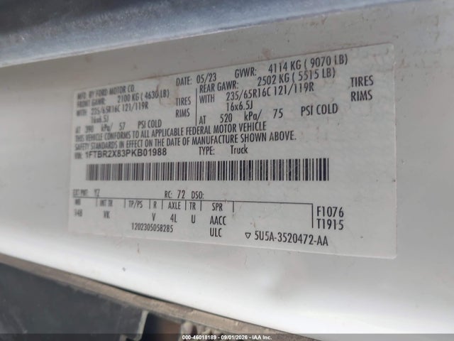 1FTBR2X83PKB01988 Ford Transit-250