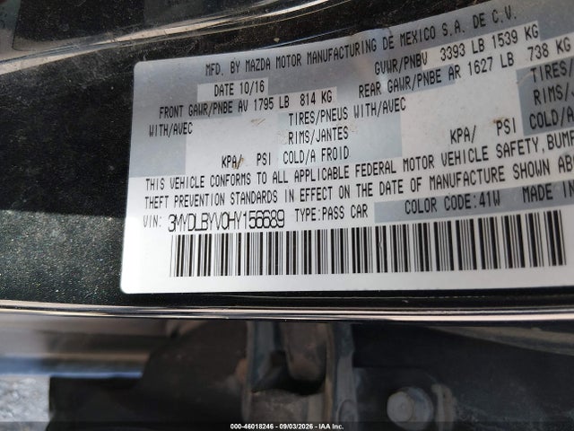 3MYDLBYV0HY156689 Toyota YARIS IA
