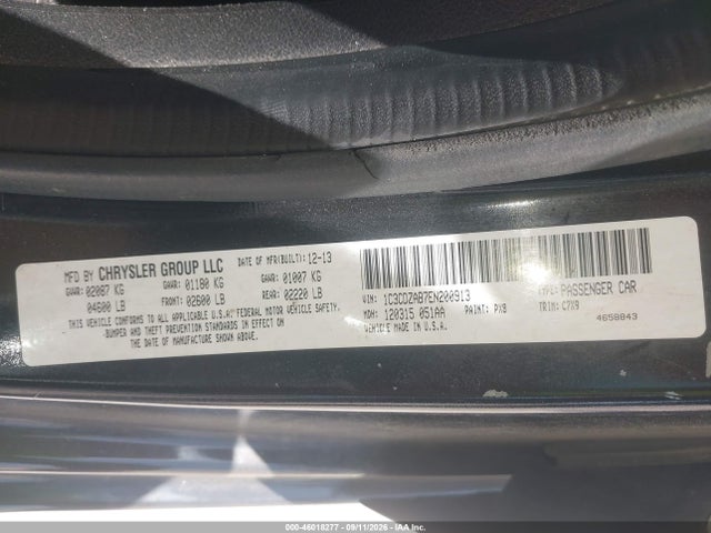 46018277 :رقم المزاد ، 1C3CDZAB7EN200913 vin ، 2014 Dodge Avenger Se مزاد بيع