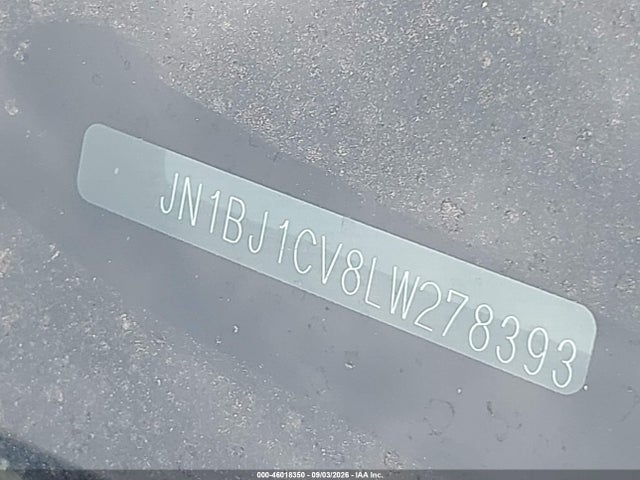 Aukcja sprzedaży 2020 Nissan Rogue Sport Sl Fwd Xtronic Cvt, vin: JN1BJ1CV8LW278393, numer aukcji: 46018350