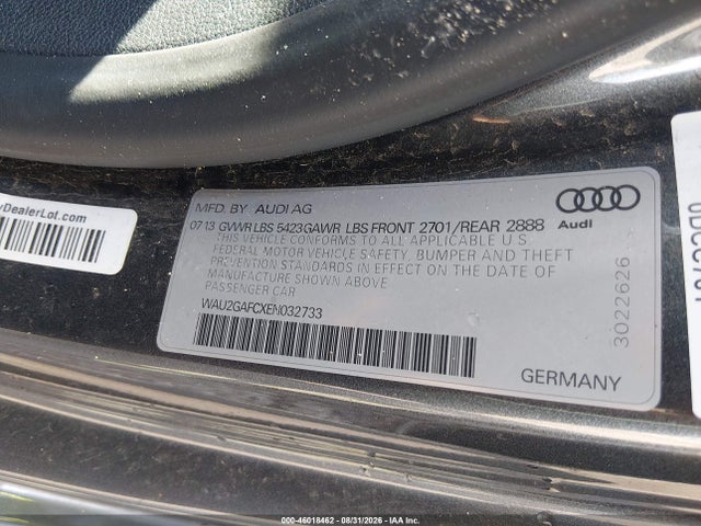 Audi A7 3.0t Premium Plus 2014 WAU2GAFCXEN032733 Image 9