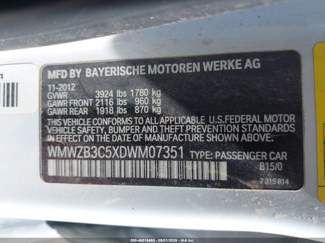 Aukcja sprzedaży 2013 Mini Countryman Cooper, vin: WMWZB3C5XDWM07351, numer aukcji: 46018468