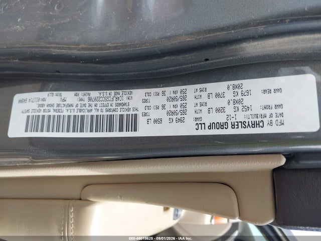 Продаж на аукціоні авто 2012 Jeep Grand Cherokee Overland, vin: 1C4RJFCG5CC220706, номер лоту: 46018625