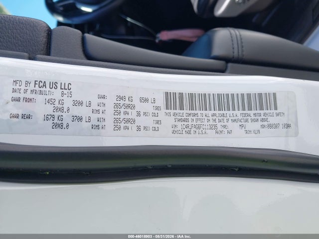 Jeep Grand Cherokee Altitude 2015 1C4RJFAG6FC113235 Image 9