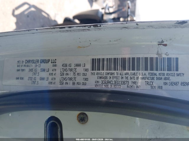 Auction sale of the 2014 Ram 2500 Tradesman, vin: 3C6UR4CL3EG133673, lot number: 46019105