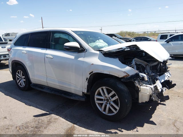 2016 Toyota Highlander Le V6 მანქანა იყიდება აუქციონზე, vin: 5TDZKRFH0GS167405, აუქციონის ნომერი: 46019168